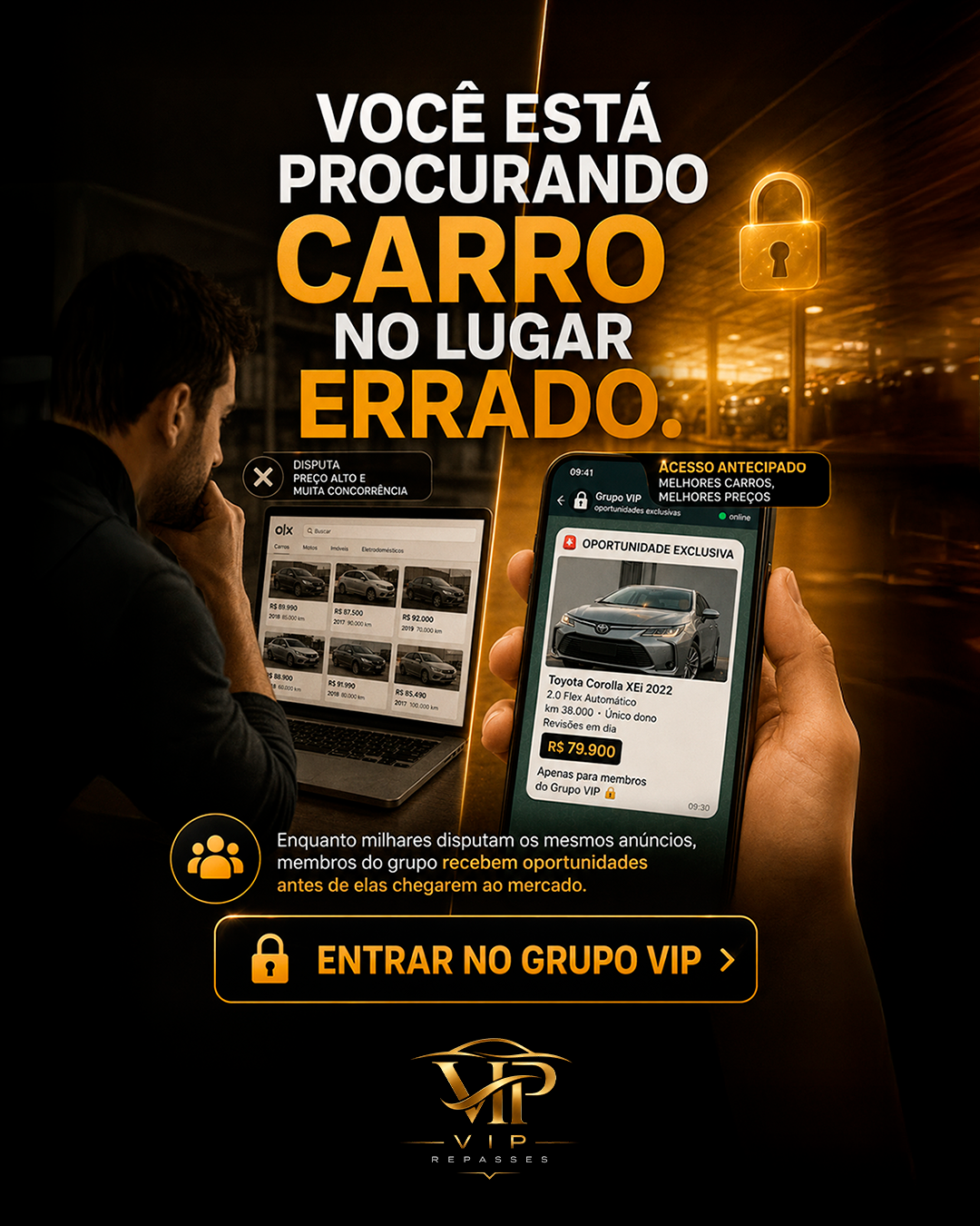 Arte VIP Repasses: você está procurando carro no lugar errado